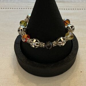 Brighton Multicolored Silver Tone Bead Bracelet